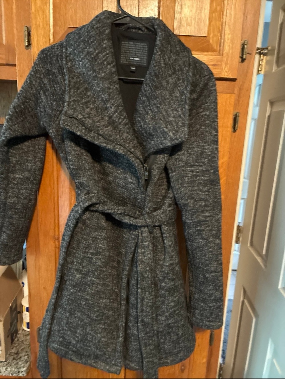 Women’s Steve Madden Gray Belted Coat